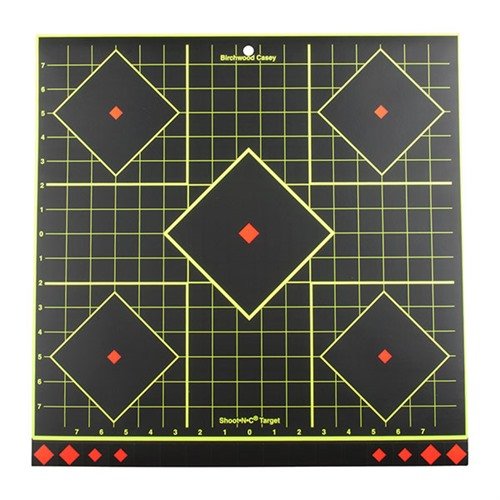 SHOOT-N-C® TARGET er selvklebende og gir umiddelbar synlighet av treff med sin fluorescerende halo, perfekt for presisjonskyting uten kikkert.