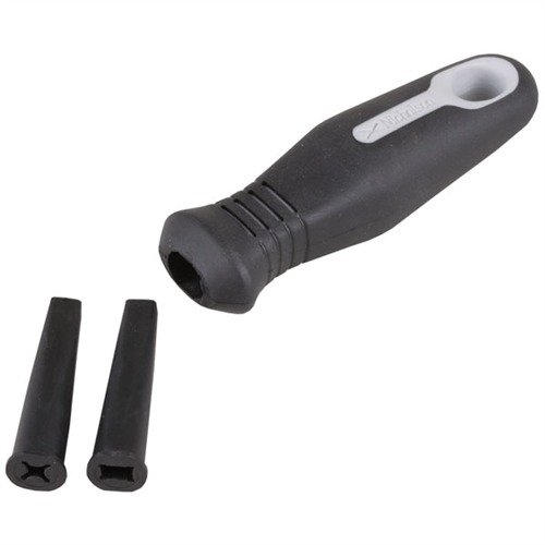 APEX TOOL GROUP Rubber File Handle gir et komfortabelt, sikkert grep med vibrasjonsdemping og avtakbare innsatser for ulike filstørrelser.