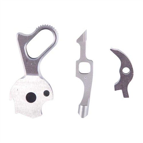 Få pålitelig tenning og forbedret avtrekksfunksjon med 1911 3-delt triggerpull-sett, tilgjengelig i Tool Steel eller rustfritt stål for tilpasset ytelse.