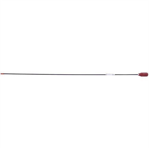 Dewey Coated Rods har en slitesterk nylonbelegg som beskytter riflingen, med en glatt håndtak og adapter for standard børster, perfekt for presisjonsvåpen.
