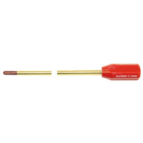 Kraftig, ett-stykke 5/16"-27 messingstang med solid håndtak, passer til alle kalibre og er kompatibel med standard rengjøringsutstyr.