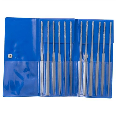 FRIEDR. DICK GMBH Professional Gunsmith Needle File Set tilbyr 12 presise filer med knurling for bedre grep, perfekt for detaljert metallarbeid.