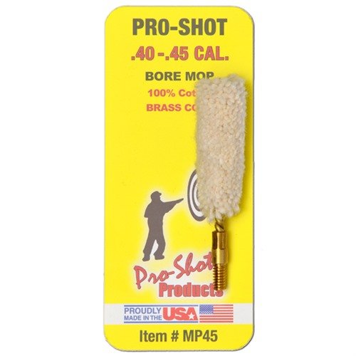 .40-.45 CAL. MOP fra PRO SHOT PRODUCTS, INC gir effektiv rengjøring av våpen med presisjon og holdbarhet, perfekt for både hobbyister og profesjonelle.