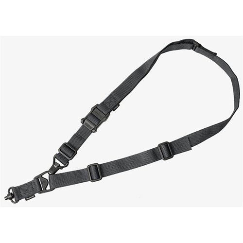 MS3 GEN2 Single QD rifle sling gir raskt bytte mellom en- og to-punkts konfigurasjon, har en lavprofil justeringsslider og er laget av slitesterkt materiale.