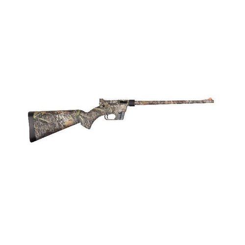 Henry US Survival .22 S/L/LR Camo er en lett og kompakt rifle, perfekt for overlevelse og friluftsliv, med mulighet for å bruke både S, L og LR patroner.