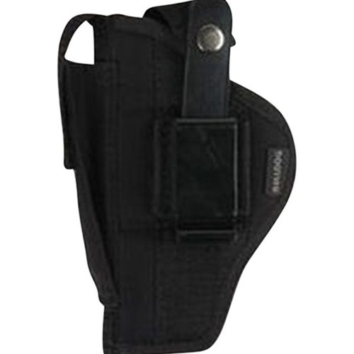 Bulldog Belt/Clip Ambi Holster i svart, designet for 5-6 1/3 tommers løp. Allsidig og komfortabel, perfekt for trygg oppbevaring av våpen.