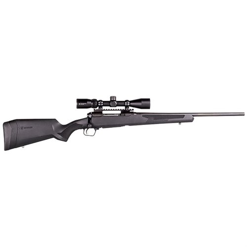 Savage 110 Apex Hunter XP 243 Win med 22" løp og Vortex sikte gir presisjon og pålitelighet for jegeren, perfekt for både trening og jakt.