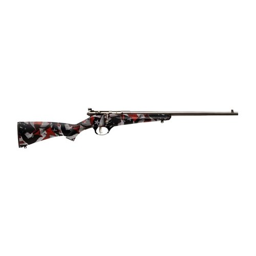 Rascal Red White and Blue 22 LR fra Savage Arms kombinerer stil og ytelse, perfekt for nybegynnere og unge skyttere som ønsker å lære.