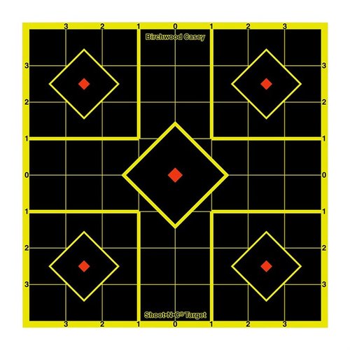 Birchwood Casey Bc Sight-In Target 8" gir deg 6 høykvalitets, rimelige mål med 36 pastere, perfekt for trening og moro på skytebanen.