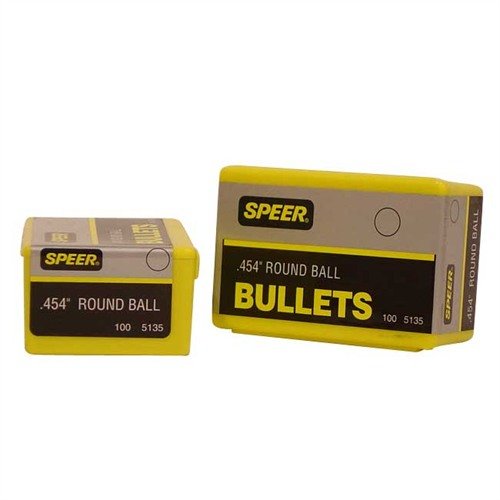 Speer Bullet Muz Rnd Ball .454 tilbyr høy presisjon og pålitelig ytelse, perfekt for både trening og jakt. Ideell for revolvere og kraftige pistoler.