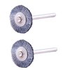 DREMEL #428 wire brushes er små, allsidige stålbørster som effektivt fjerner rust og korrosjon, samt polerer metalloverflater. 1⁄8" (3.2mm) skaft.