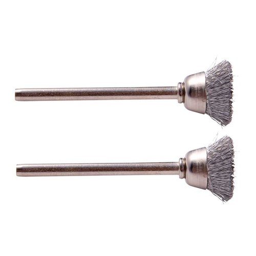 DREMEL #442 WIRE BRUSHER, 2-PAK, små og allsidige stålbørster som effektivt fjerner rust og korrosjon, og polerer metalloverflater med 1⁄8" (3.2mm) skaft.