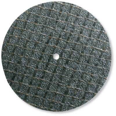 DREMEL FIBERGLASS REINFORCED CUT-OFF WHEEL på 1¼" (3.2cm) diameter er ideell for å kutte tykkere materialer. Langvarig og selges i pakke med 5.