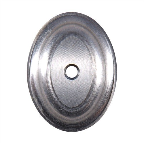 RIFLE GRIP CAP i små størrelse (1.71"X1.29") gir et elegant preg til din rifle eller hagle, laget av maskinert stål med satinfinish og inkludert skrue.