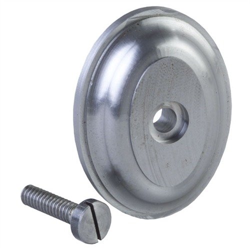 RIFLE GRIP CAP fra DRESSEL gir et spesialpreg til din rifle eller hagle, laget av maskinert stål med satin finish og tilgjengelig i flere størrelser.