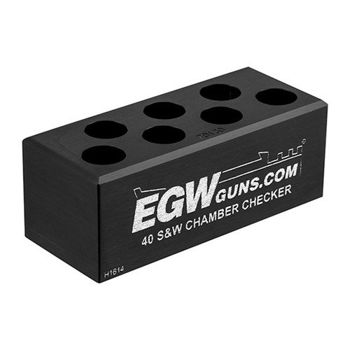 7-HOLE Chamber Checkers fra EGW sikrer at din ammunisjon er innen spesifikasjoner, reduserer problemer med mating og misfire, laget av solid 6061 T6 aluminium.