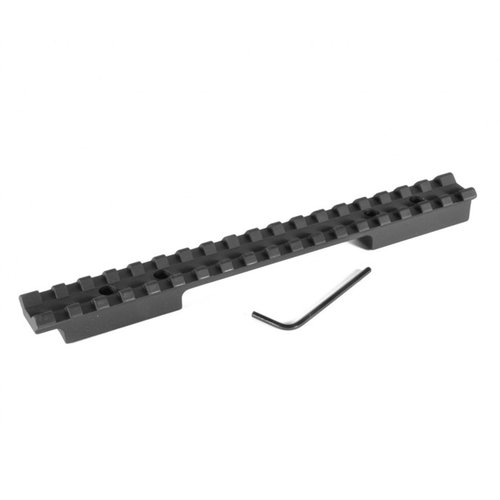EGW Savage 210 Scope Bases gir deg en enkel Picatinny rail uten boring, laget av lett 6061 T6 aluminium, med mulighet for rask justering av øyeavstand.