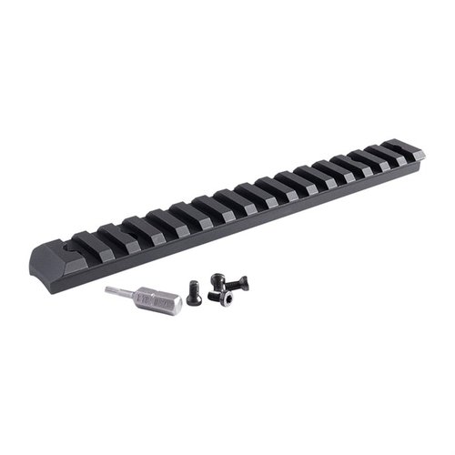 EGW Hunter Picatinny-skinne er lett, robust og laget av 7075 T6 aluminium, med Type III anodisering for holdbarhet og fleksibilitet ved montering av kikkertsikter.