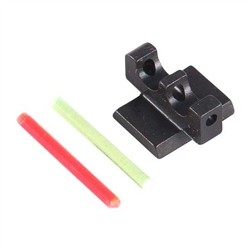 FIBER OPTIC 65° FRONT SIGHT gir en lysere sikteopplevelse med utskiftbare røde eller grønne fiberoptiske innsatser, perfekt for både dagslys og svakt lys.