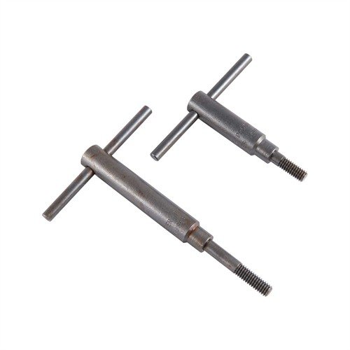 STOCKMAKER'S HANDSCREWS gir rask og presis tilpasning av kolben til action. Anbefalt av ledende kolbelagere. Håndtakene er 3" lange, selges i par.