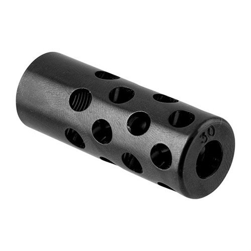 QUIET MUZZLE BRAKE 30 CALIBER kontrollerer kraftig lyden fra skuddet, reduserer rekyl og oppgang, uten å påvirke nøyaktighet eller hastighet.