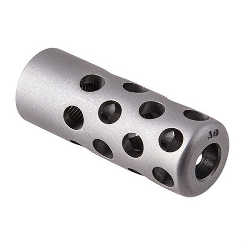 QUIET MUZZLE BRAKE 30 CALIBER reduserer støygenerering og rekyl, uten å påvirke nøyaktighet eller hastighet, for raskere oppfølgingsskudd.