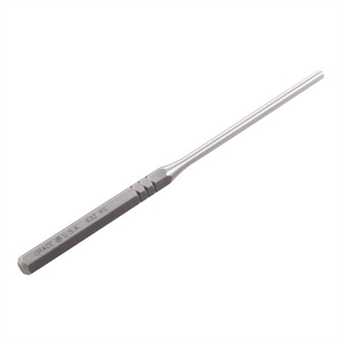Grace USA Steel Roll Pin Punch Set tilbyr holdbare, presise verktøy laget av varmeherdet karbonstål med knurling for bedre grep og kontroll, perfekt for våpenvedlikehold.