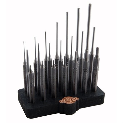 Grace USA 21-delt stål punch-sett inkluderer 7-delt kort roll pin punch-sett, 7-delt roll pin punch-sett og 7-delt punch-sett, laget av høykvalitets stål.