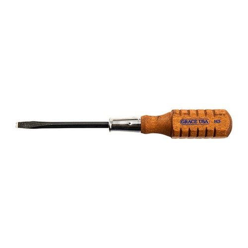 Grace USA Screwdriver Set tilbyr presisjon med square shank, herdet stål, komfortable hardwood håndtak og holdbare nikkelbelagte ferruler for profesjonelt resultat.