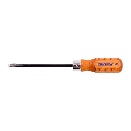 Grace USA Screwdriver Set tilbyr slitesterke verktøy med firkantet skaft og herdet stål, ergonomiske håndtak og høy presisjon for profesjonelt gunsmith-arbeid.