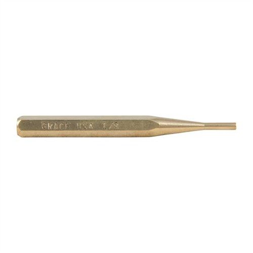 Grace USA Brass Punch Set tilbyr presisjon, holdbarhet og ikke-marring verktøy i åtte størrelser, perfekt for våpenreparasjoner og delikate oppgaver.