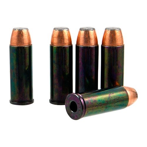 CENTERFIRE HANDGUN DUMMY ROUNDS gir sikker funksjonstesting av våpen uten risiko for utilsiktet avfyring, ideell for opplæring og demonstrasjoner.