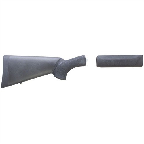 HOGUE OVERMOLDED SHOTGUN STOCK & FOREND SET girer en slitesterk, gummibelagt overflate for sikkert grep, tilgjengelig i standard og ShortShot lengde.