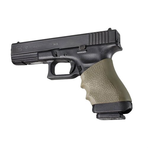 SEMI-AUTO HANDALL™ GRIP gir en komfortabel, ikke-glidende grep for halvautomatiske pistoler, med fingergroper og dempende gummi for bedre kontroll og presisjon.