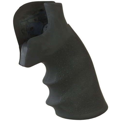 MONOGRIPS fra HOGUE gir et solid grep med finger-grooves og palmswell-design, som absorberer rekyl og forhindrer glid, perfekt for presisjonsskyting.