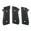 HOGUE SEMI-AUTO PISTOL GRIPS gir bedre recoil kontroll med håndfyllende design i gummi og tre, og har et ikke-glatt, pebble-finish for optimal grep.