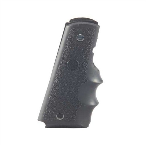 HOGUE SEMI-AUTO PISTOL GRIPS gir bedre kontroll med finger groover, demper rekyl med håndfyllende design i gummi og tre, og har en non-slip pebble finish.