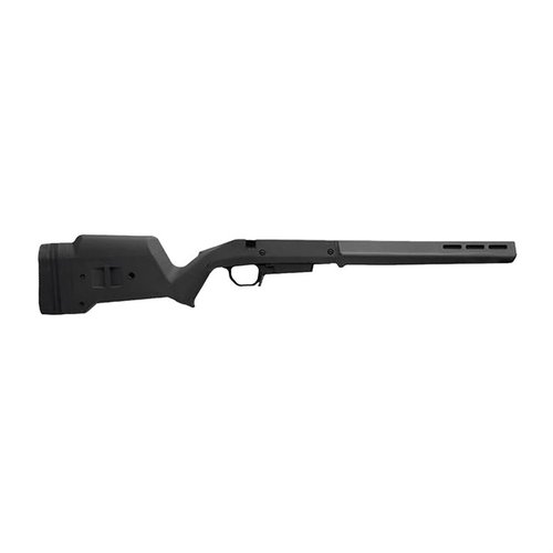 Hunter American Stock fra Magpul gir justerbar lengde på kolben, forbedret ergonomi, M-LOK-kompatibilitet og inkluderer STANAG magasinbrønn for enkel montering.