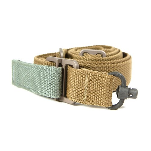 Vickers Push Button Sling gir rask justering fra bæring til kamp, med holdbare push button swivels og lett DuPont Zytel® nylon for optimal ytelse.