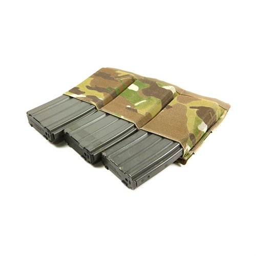 TEN-SPEED M4 magasinpouch holder 1-3 M4 magasiner, veier lite, ligger flatt når den ikke er i bruk, og har en slitesterk Helium Whisper® feste.