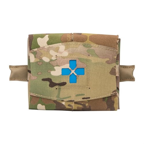 Micro Trauma Kit NOW! - PLUS+ er 30% større enn originalen, med plass til full størrelse pressure dressing og chest seal, tilpasset MOLLE for rask tilgang.