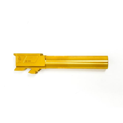 Match Grade Crowned Barrel for Glock 20 gir en aggressiv målkrone, TiN-belagt for økt slitestyrke, CNC-maskinert, og gir bedre presisjon med 1:16 rifling.