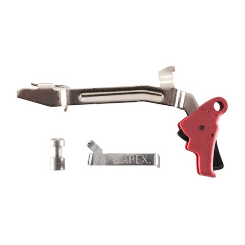 Apex Polymer Action Enhancement Kit gir en jevnere avtrekk, reduserer avtrekksvekt og reise, og opprettholder fabrikkens sikkerhetsverdier for Glock Gen 3/4.
