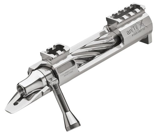 anTi X er en ultralett rifleaction med integrerte montasjer og rekylkloss, laget av før-hardenet 416R rustfritt stål og 4340 krom-moly bolt for optimal ytelse.