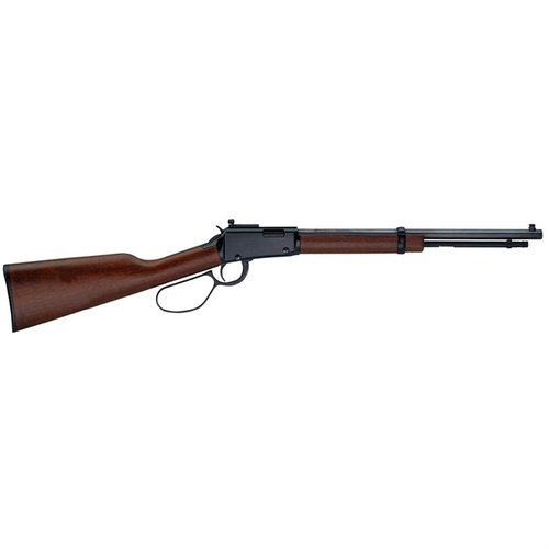 Henry Small Game Carbine 22 WMR kombinerer presise Skinner sikter, amerikansk valnøttskjefte og stor løkke for raskt mål og oppfølging i jakt.