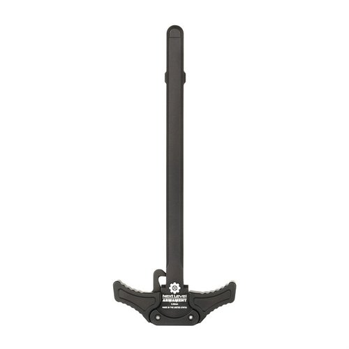Next Level Armament NLX556 AR-15 Ambi Charging Handle er laget av 7075 aluminium, med et nytt "øre" design for bedre grep og lavere kostnad.