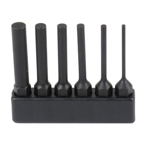 Sett med seks Steel Pin Punches, perfekt for Fix It Sticks-systemet. Kommer i størrelser fra 1/16" til 1/4" og passer til standard 1/4" Driver.