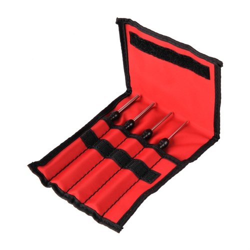 AK-47 ROLL PIN SET fra THE AR TAKEDOWN gir deg en komplett stål pin punch-sett med hammerless impact teknologi, perfekt for alle AK-47 og stål pinner, levert i praktisk bærekasse!