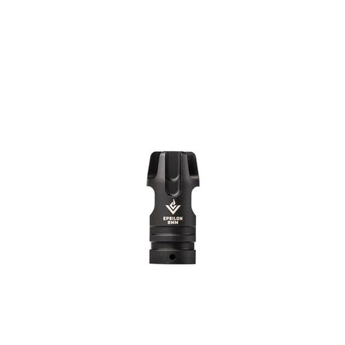VG6 EPSILON 9MM reduserer rekyl og eliminerer munnbevegelse, med tre pronger for å minimere blits og raskere oppfølgingsskudd. Perfekt for 9mm.