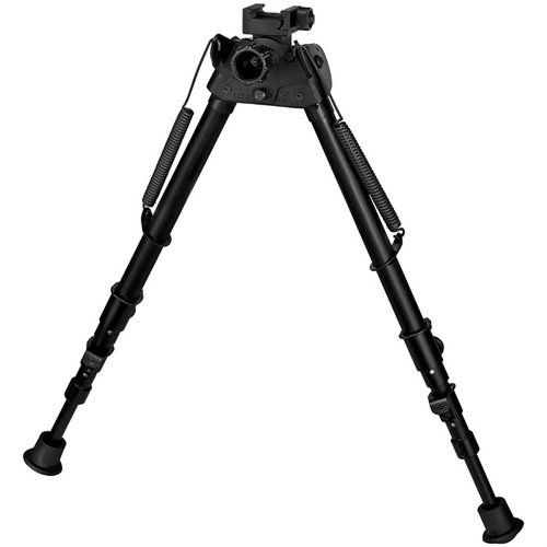 S-25CP BIPOD fra HARRIS strekker seg fra 13,5" til 27", er ultralett (21,5 oz), passer til Picatinny Rail og har innebygd sling swivel stud.